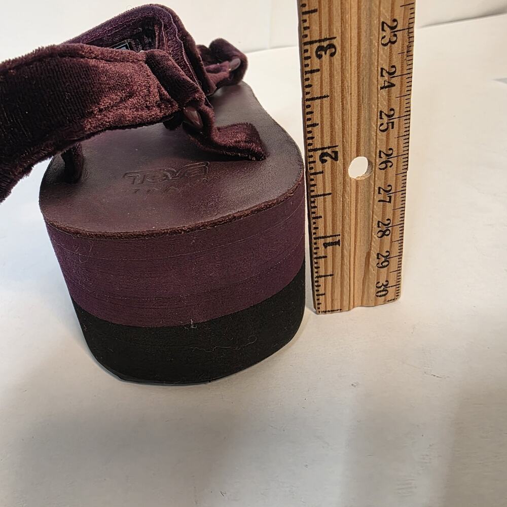 Teva Flatform Universal 1017443 Sandals Womens US 9 Fig Purple Velvet Platform - Picture 10 of 16